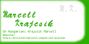 marcell krajcsik business card